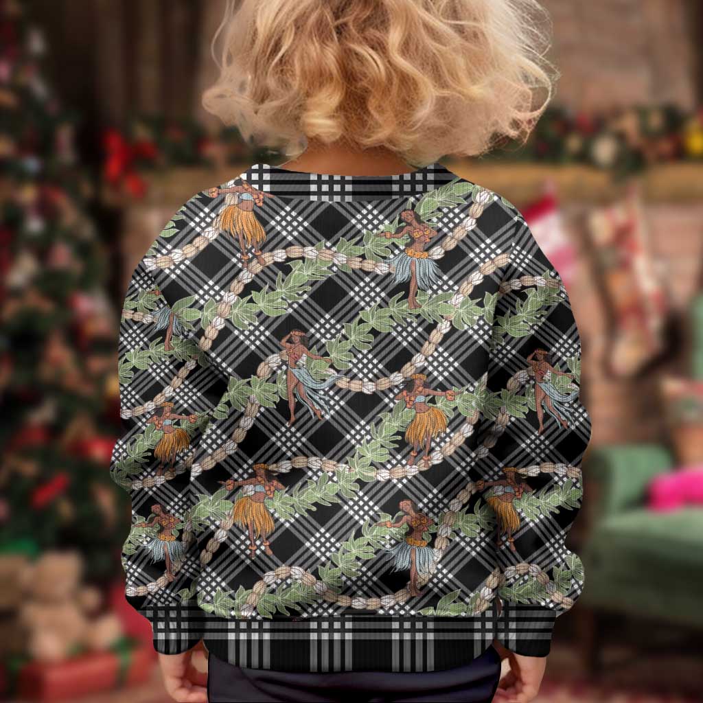 Sable Palaka Hula Girls Seamless Hawaii Aloha Kid Ugly Christmas Sweater - Polynesian Pride