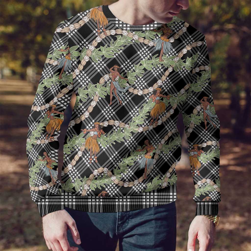 Sable Palaka Hula Girls Seamless Hawaii Aloha Ugly Christmas Sweater - Polynesian Pride