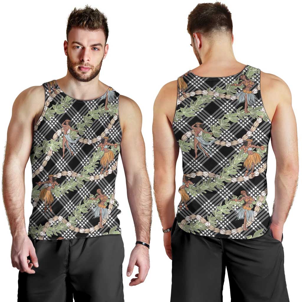 Sable Palaka Hula Girls Seamless Hawaii Aloha Men Tank Top - Polynesian Pride