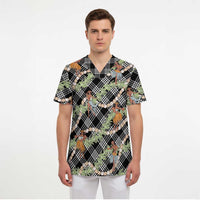 Sable Palaka Hula Girls Seamless Hawaii Aloha Scrub Top - Polynesian Pride