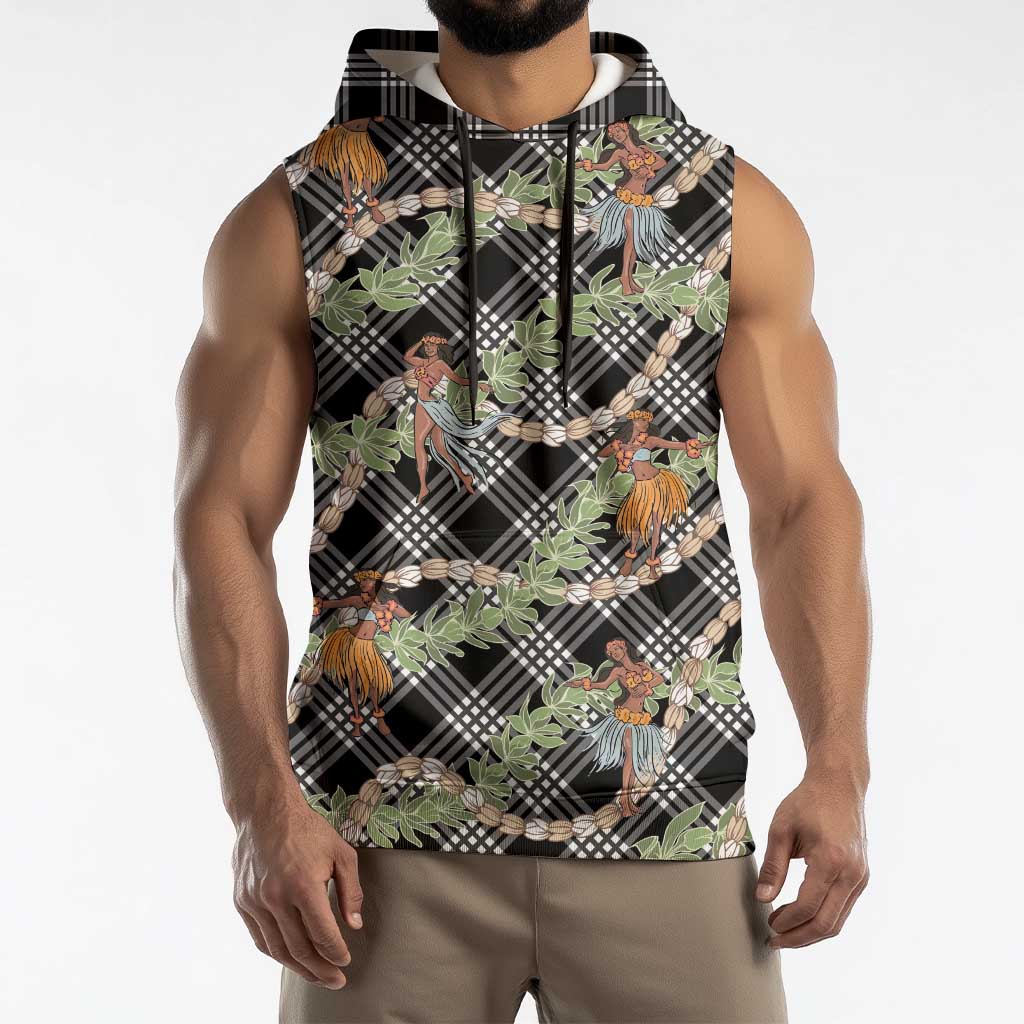 Sable Palaka Hula Girls Seamless Hawaii Aloha Sleeveless Hoodie LT7 - Polynesian Pride