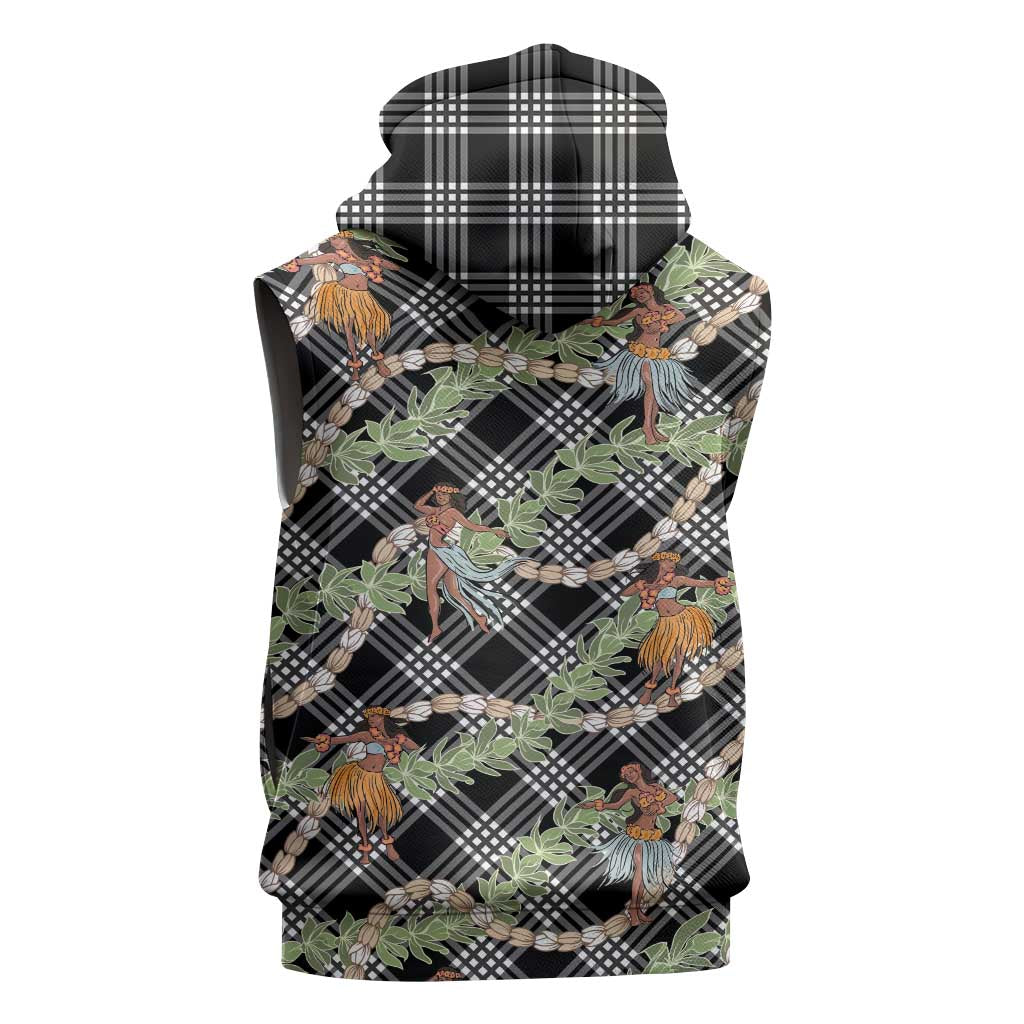 Sable Palaka Hula Girls Seamless Hawaii Aloha Sleeveless Zip Hoodie - Polynesian Pride