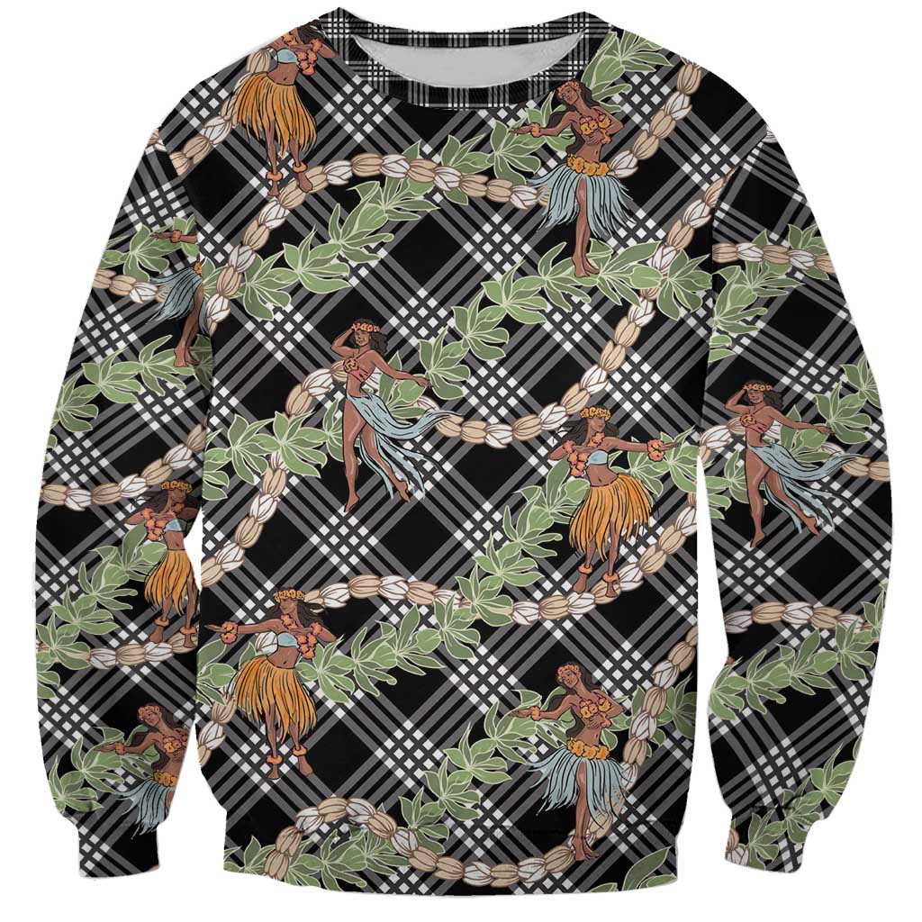 Sable Palaka Hula Girls Seamless Hawaii Aloha Sweatshirt - Polynesian Pride