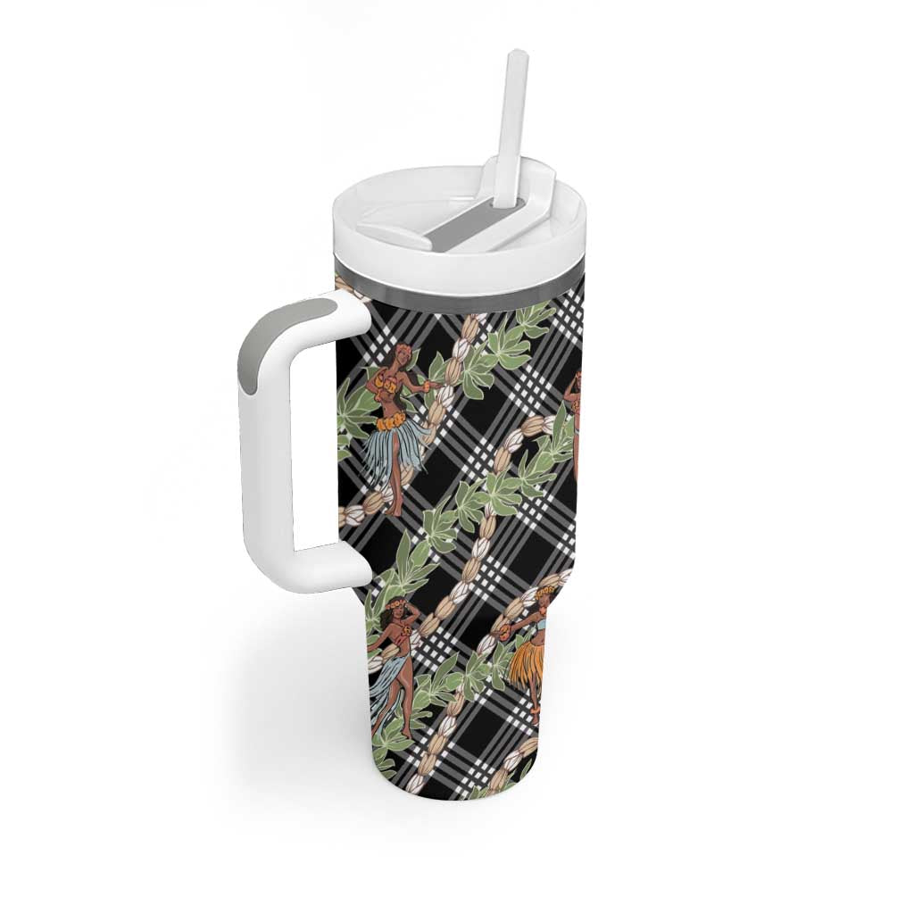 Sable Palaka Hula Girls Seamless Hawaii Aloha Tumbler With Handle - Polynesian Pride