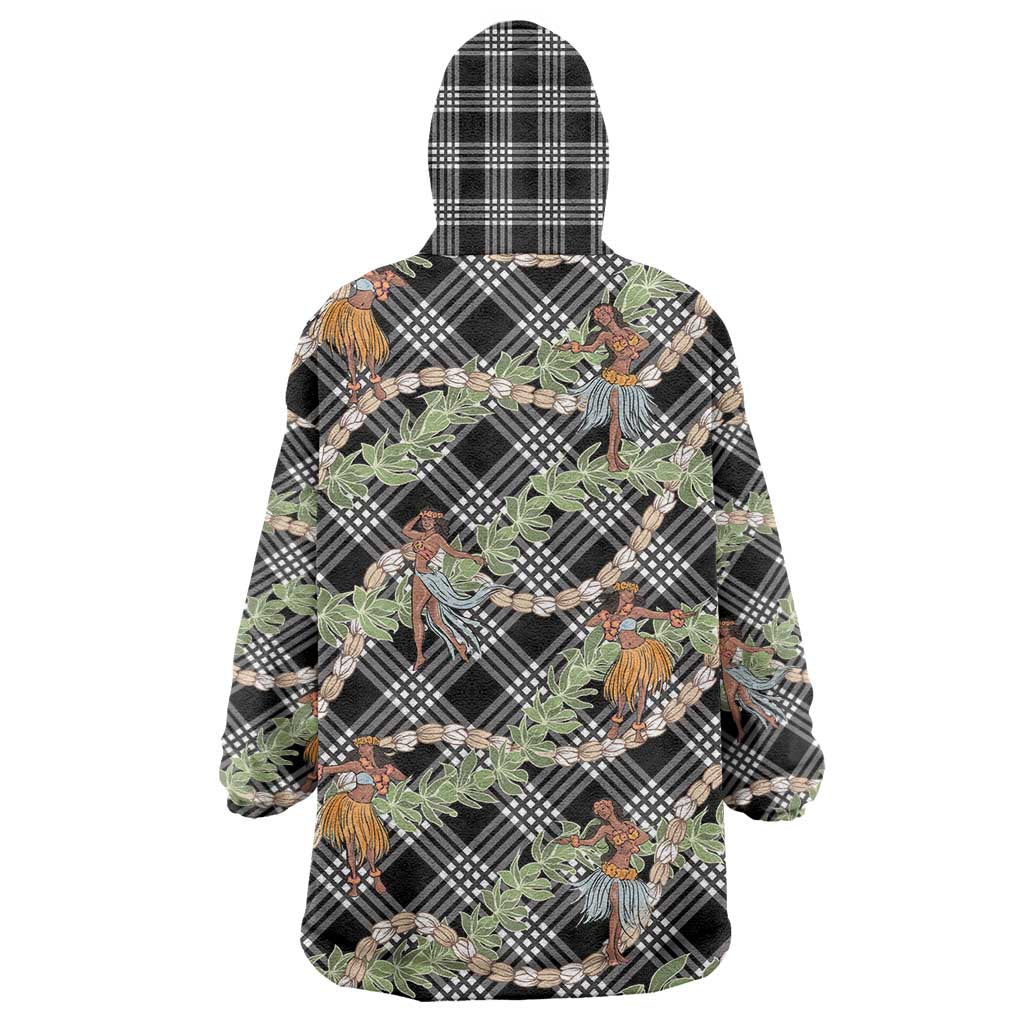 Sable Palaka Hula Girls Seamless Hawaii Aloha Wearable Blanket Hoodie LT7 - Polynesian Pride