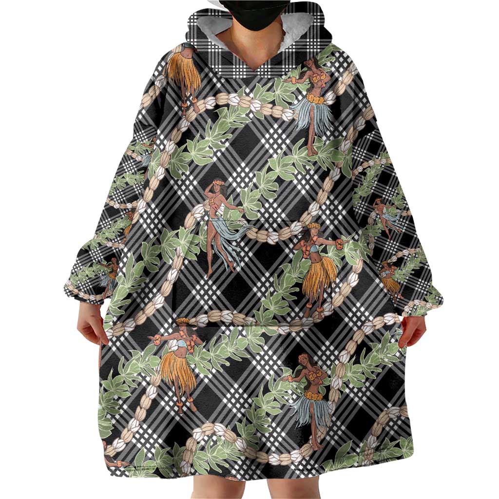 Sable Palaka Hula Girls Seamless Hawaii Aloha Wearable Blanket Hoodie LT7 - Polynesian Pride