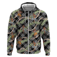 Sable Palaka Hula Girls Seamless Hawaii Aloha Zip Hoodie - Polynesian Pride