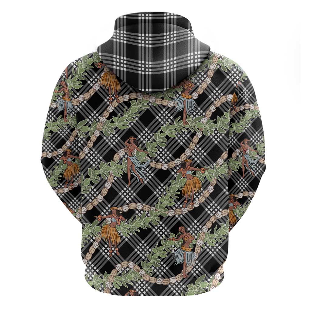 Sable Palaka Hula Girls Seamless Hawaii Aloha Zip Hoodie - Polynesian Pride