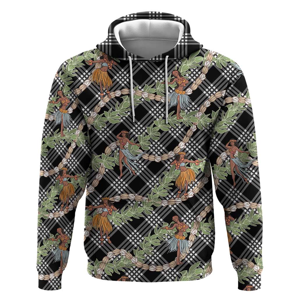 Sable Palaka Hula Girls Seamless Hawaii Aloha Zip Hoodie - Polynesian Pride