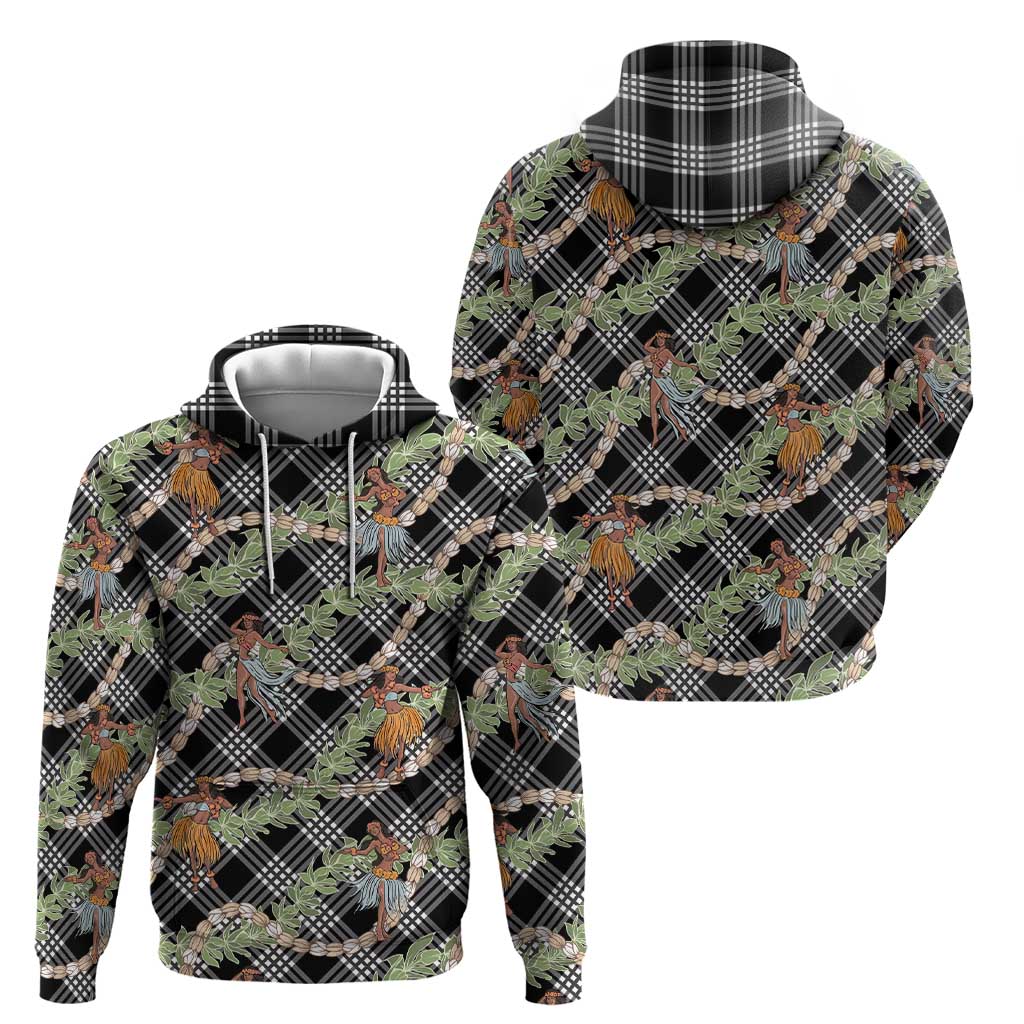 Sable Palaka Hula Girls Seamless Hawaii Aloha Zip Hoodie - Polynesian Pride