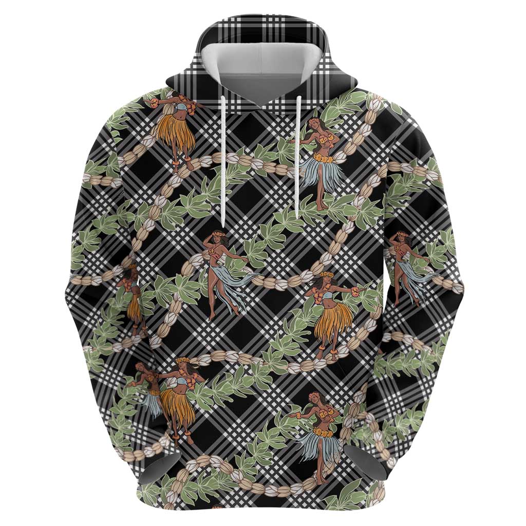 Sable Palaka Hula Girls Seamless Hawaii Aloha Zip Hoodie - Polynesian Pride