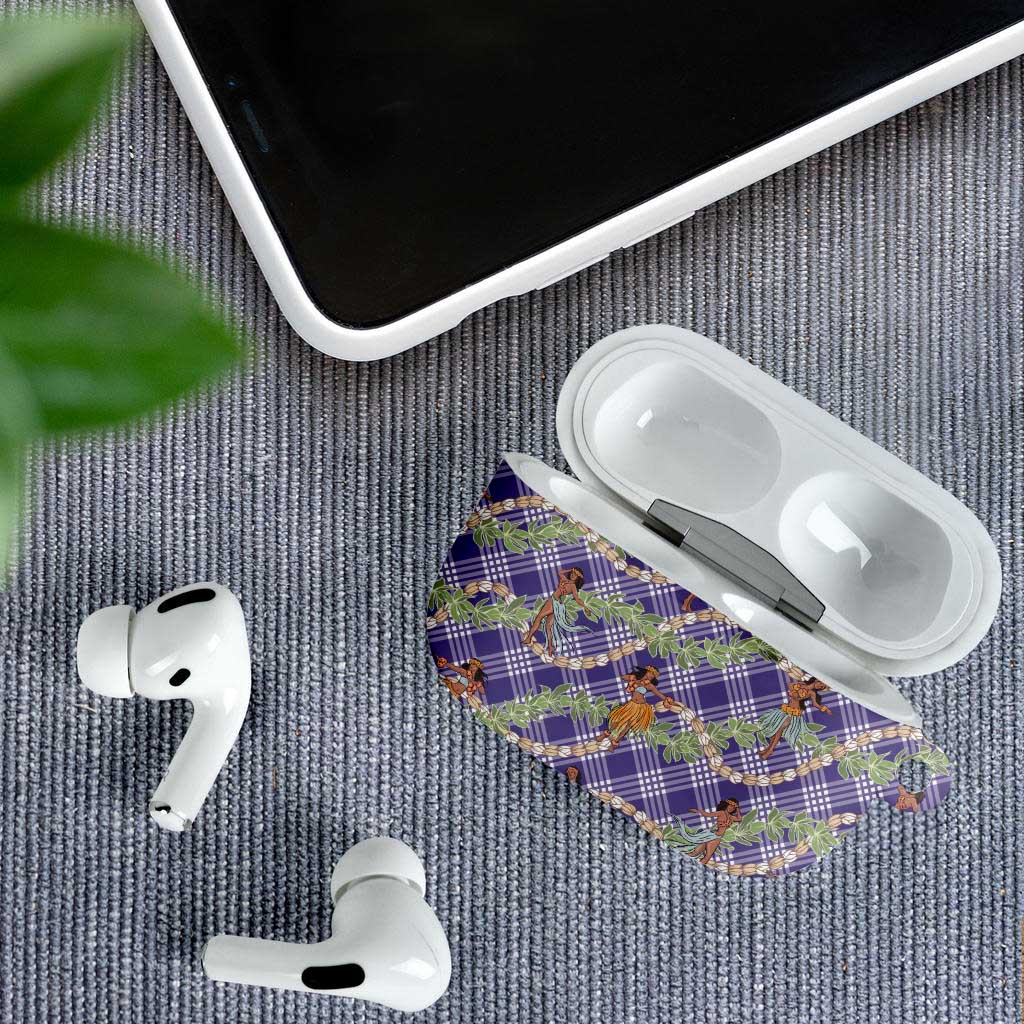 Lavender Palaka Hula Girls Seamless Hawaii Aloha AirPods Case - Polynesian Pride