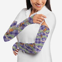 Lavender Palaka Hula Girls Seamless Hawaii Aloha Arm Sleeves - Polynesian Pride