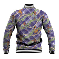 Lavender Palaka Hula Girls Seamless Hawaii Aloha Baseball Jacket - Polynesian Pride