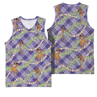 Lavender Palaka Hula Girls Seamless Hawaii Aloha Basketball Jersey - Polynesian Pride
