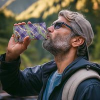 Lavender Palaka Hula Girls Seamless Hawaii Aloha 4 in 1 Can Cooler Tumbler - Polynesian Pride