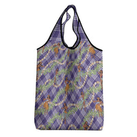 Lavender Palaka Hula Girls Seamless Hawaii Aloha Grocery Bag - Polynesian Pride
