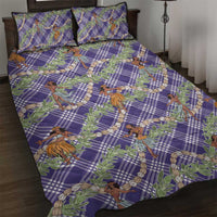 Lavender Palaka Hula Girls Seamless Hawaii Aloha Quilt Bed Set - Polynesian Pride