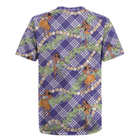 Lavender Palaka Hula Girls Seamless Hawaii Aloha Rugby Jersey - Polynesian Pride