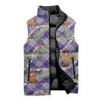 Lavender Palaka Hula Girls Seamless Hawaii Aloha Sleeveless Puffer Jacket - Polynesian Pride