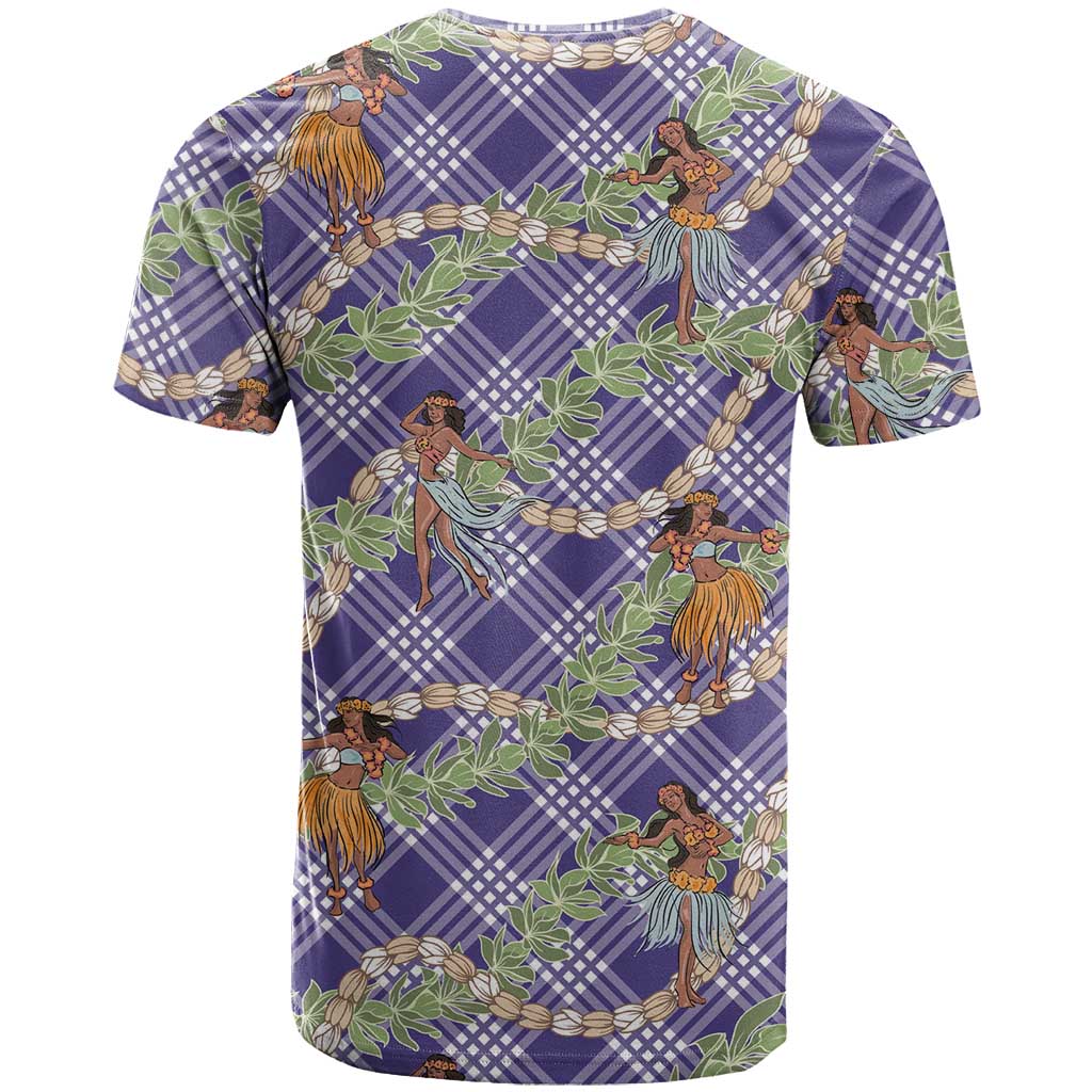 Lavender Palaka Hula Girls Seamless Hawaii Aloha T Shirt - Polynesian Pride