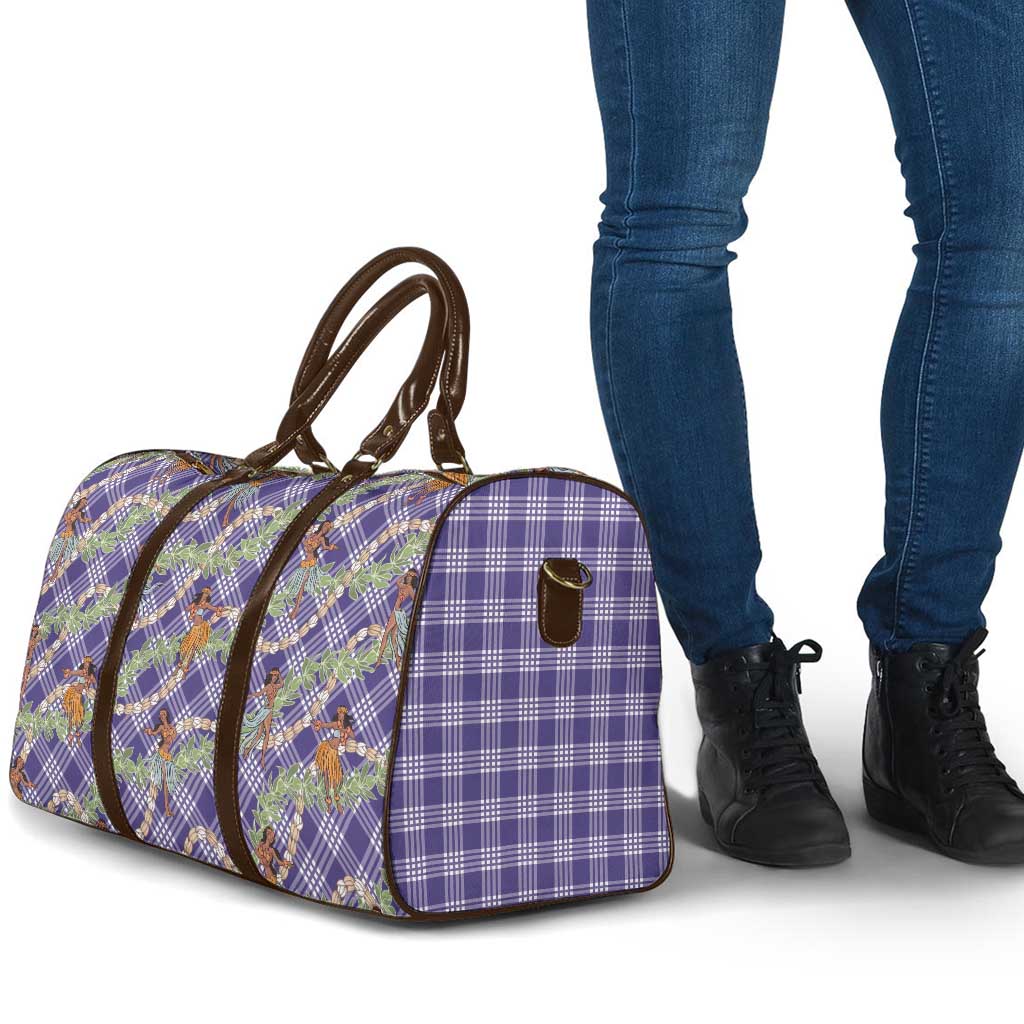Lavender Palaka Hula Girls Seamless Hawaii Aloha Travel Bag - Polynesian Pride