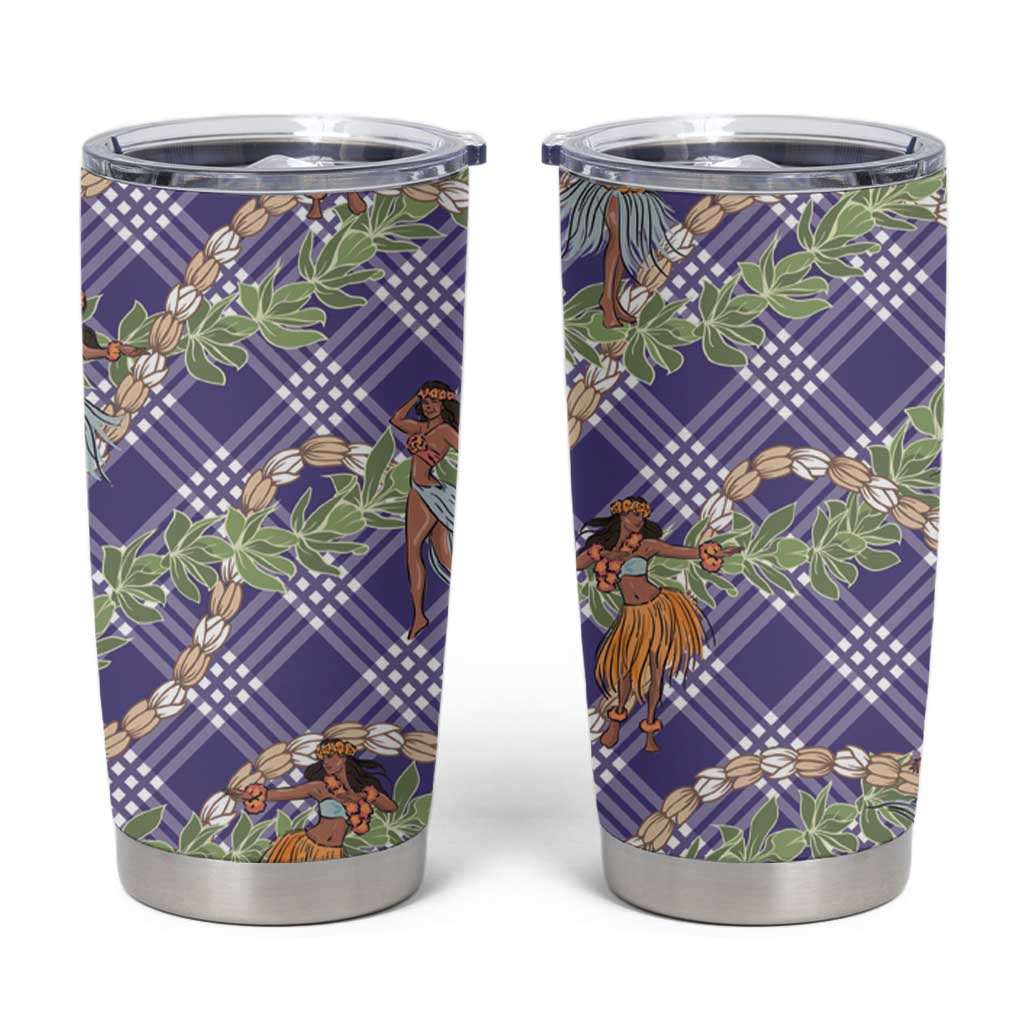 Lavender Palaka Hula Girls Seamless Hawaii Aloha Tumbler Cup - Polynesian Pride