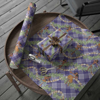 Lavender Palaka Hula Girls Seamless Hawaii Aloha Wrapping Paper LT7 - Polynesian Pride