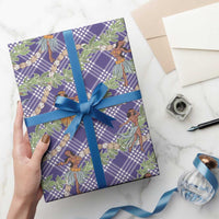 Lavender Palaka Hula Girls Seamless Hawaii Aloha Wrapping Paper LT7 - Polynesian Pride