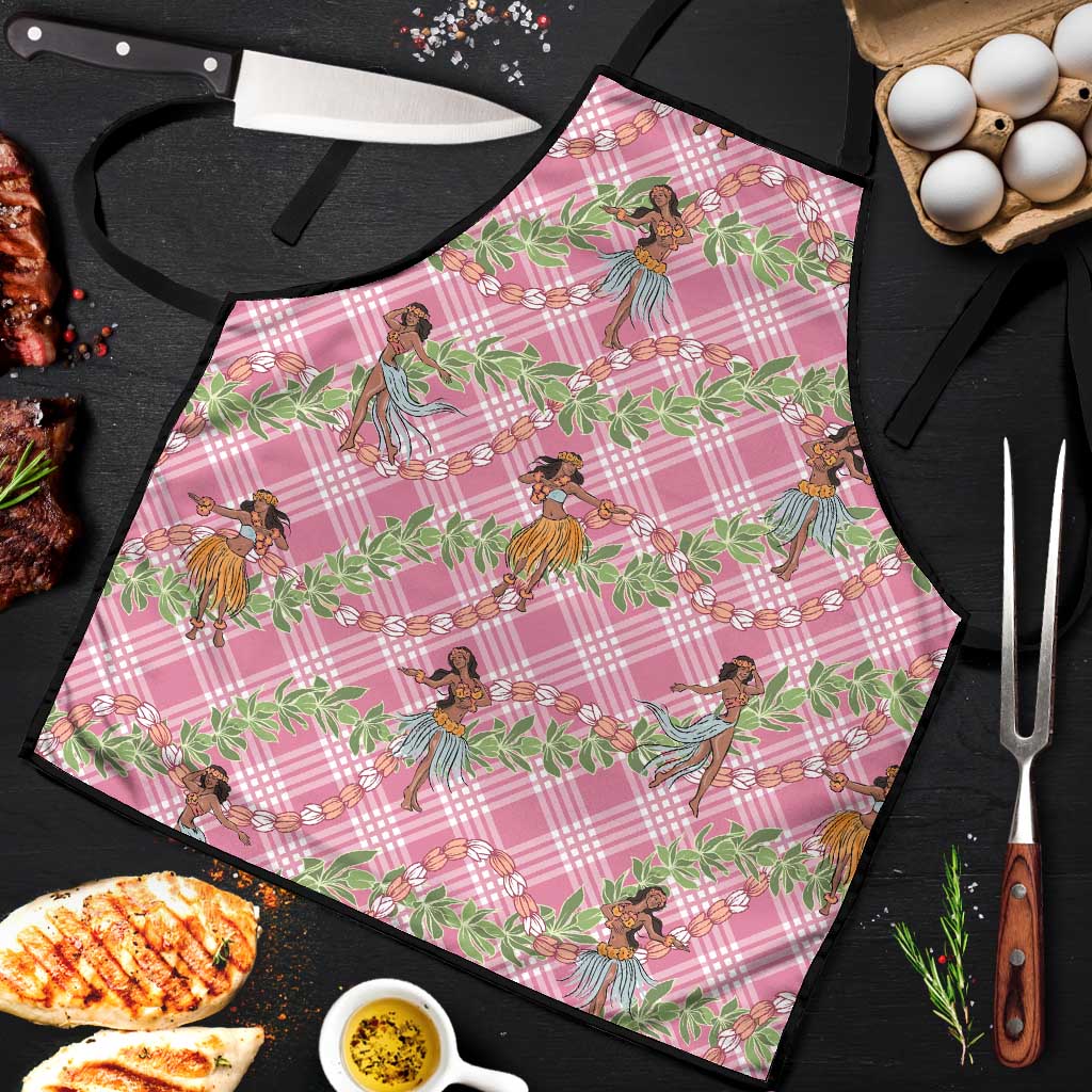 Lokelani Pink Palaka Hula Girls Seamless Hawaii Aloha Apron - Polynesian Pride