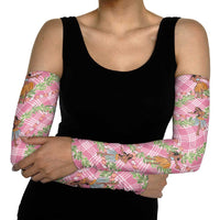 Lokelani Pink Palaka Hula Girls Seamless Hawaii Aloha Arm Sleeves - Polynesian Pride