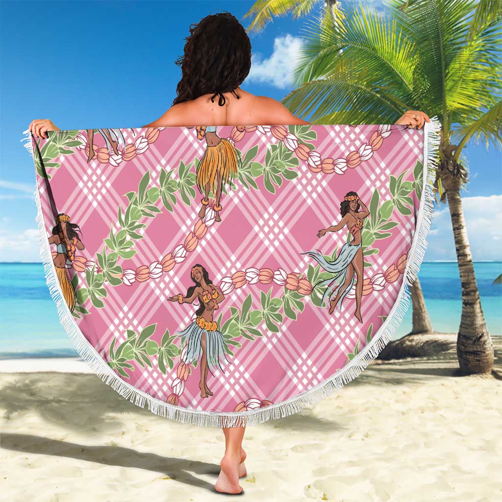Lokelani Pink Palaka Hula Girls Seamless Hawaii Aloha Beach Blanket - Polynesian Pride