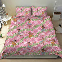Lokelani Pink Palaka Hula Girls Seamless Hawaii Aloha Bedding Set - Polynesian Pride