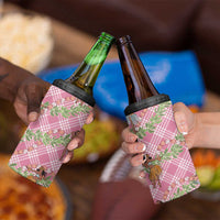 Lokelani Pink Palaka Hula Girls Seamless Hawaii Aloha 4 in 1 Can Cooler Tumbler - Polynesian Pride