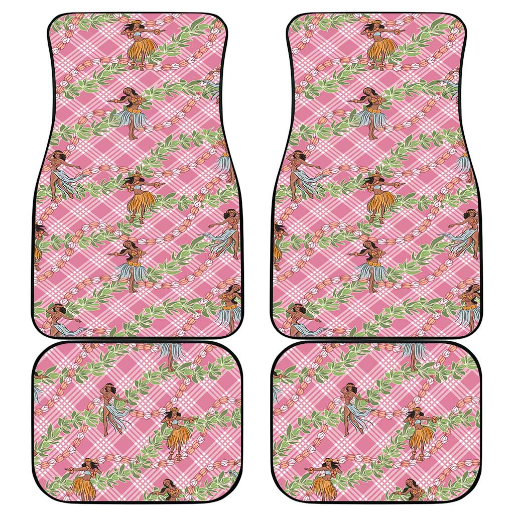 Lokelani Pink Palaka Hula Girls Seamless Hawaii Aloha Car Mats - Polynesian Pride