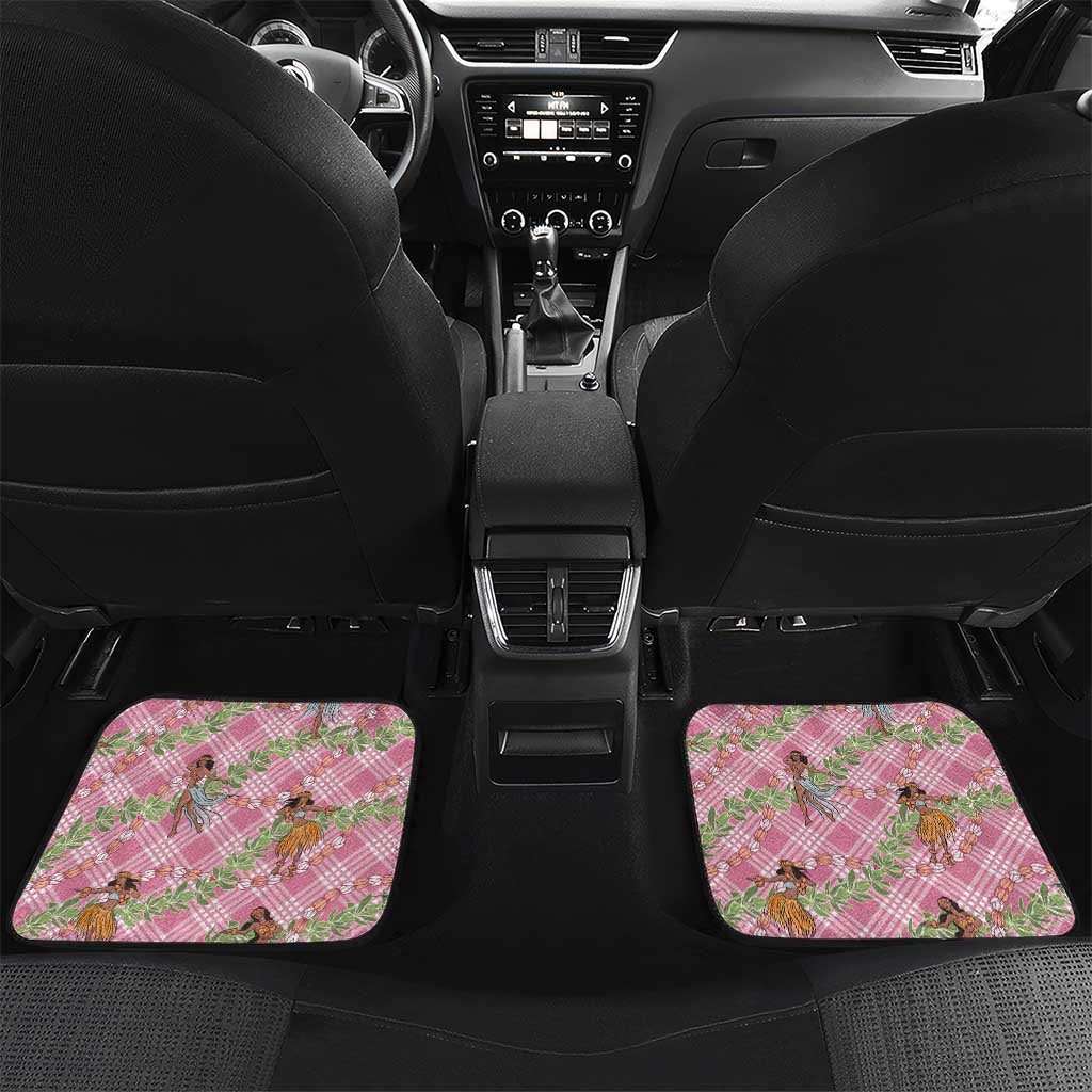 Lokelani Pink Palaka Hula Girls Seamless Hawaii Aloha Car Mats - Polynesian Pride