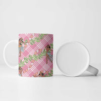 Lokelani Pink Palaka Hula Girls Seamless Hawaii Aloha Ceramic Mug - Polynesian Pride