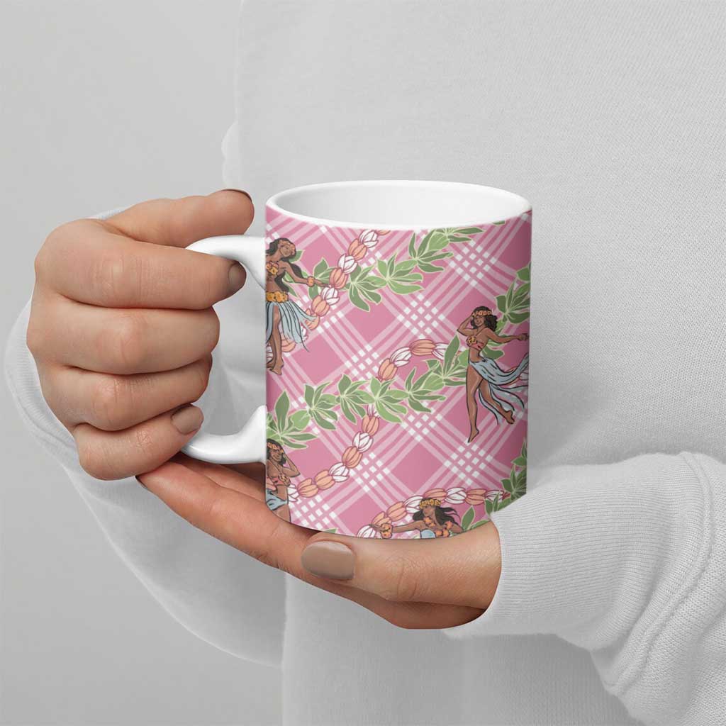 Lokelani Pink Palaka Hula Girls Seamless Hawaii Aloha Ceramic Mug - Polynesian Pride