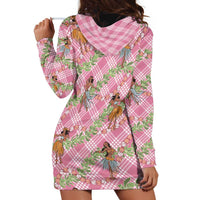 Lokelani Pink Palaka Hula Girls Seamless Hawaii Aloha Hoodie Dress - Polynesian Pride