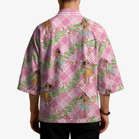 Lokelani Pink Palaka Hula Girls Seamless Hawaii Aloha Kimono - Polynesian Pride