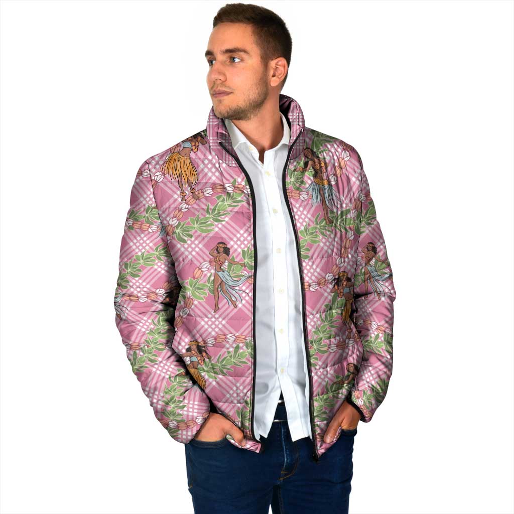 Lokelani Pink Palaka Hula Girls Seamless Hawaii Aloha Padded Jacket - Polynesian Pride