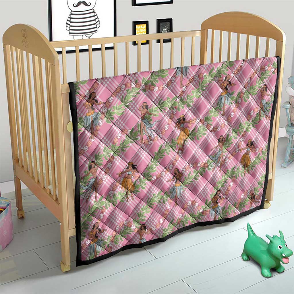 Lokelani Pink Palaka Hula Girls Seamless Hawaii Aloha Quilt - Polynesian Pride