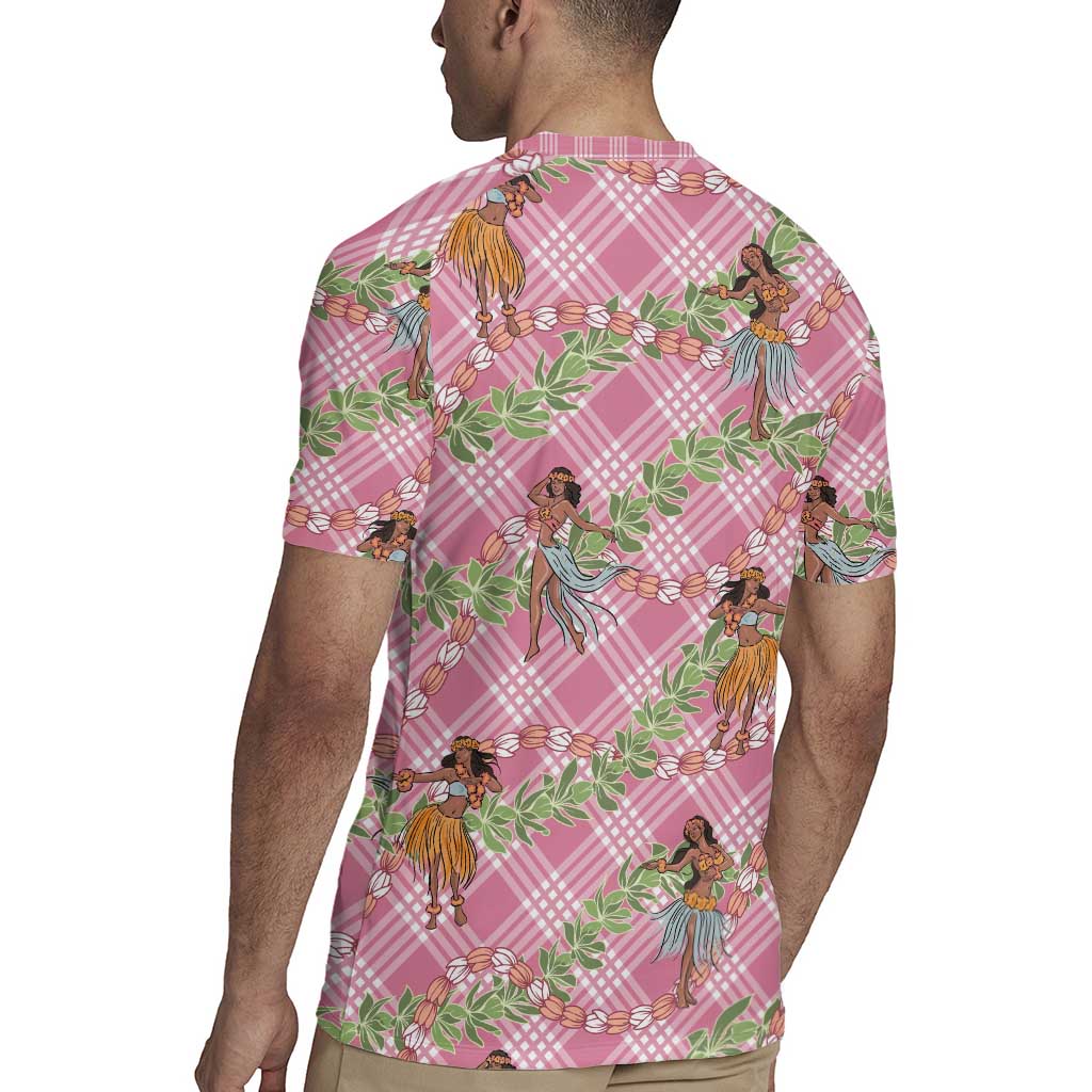 Lokelani Pink Palaka Hula Girls Seamless Hawaii Aloha Rugby Jersey - Polynesian Pride