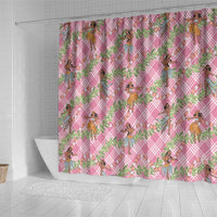 Lokelani Pink Palaka Hula Girls Seamless Hawaii Aloha Shower Curtain - Polynesian Pride