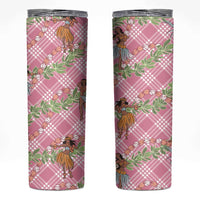 Lokelani Pink Palaka Hula Girls Seamless Hawaii Aloha Skinny Tumbler - Polynesian Pride
