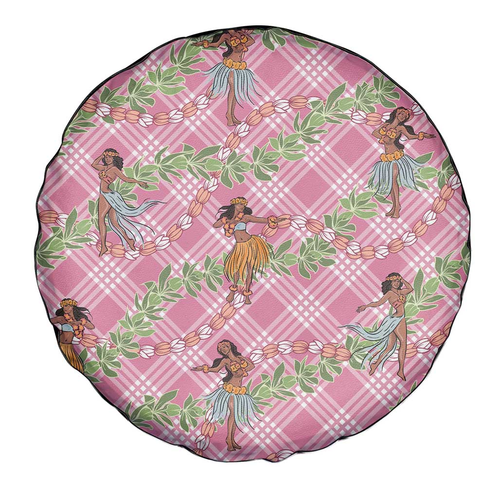 Lokelani Pink Palaka Hula Girls Seamless Hawaii Aloha Spare Tire Cover - Polynesian Pride