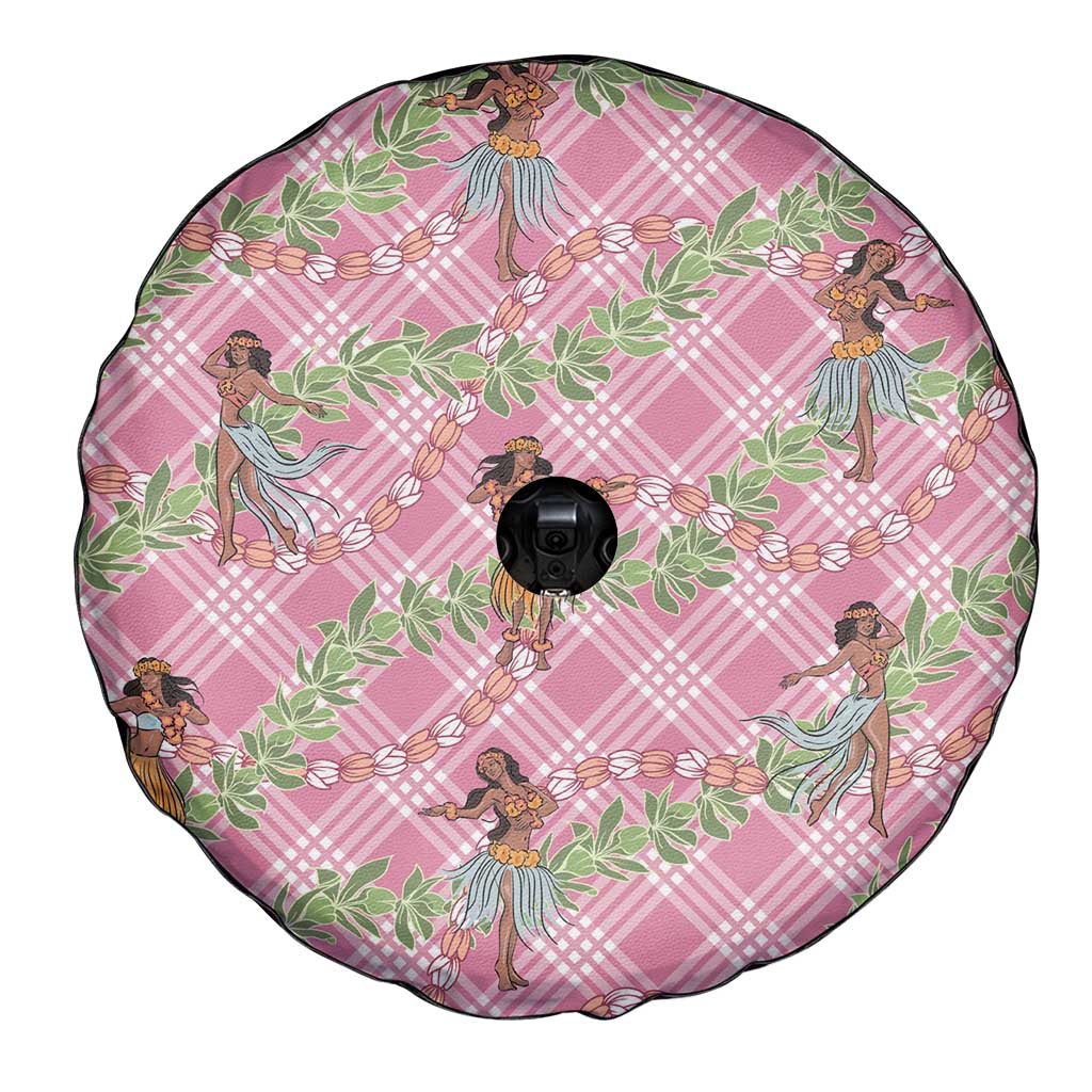 Lokelani Pink Palaka Hula Girls Seamless Hawaii Aloha Spare Tire Cover - Polynesian Pride