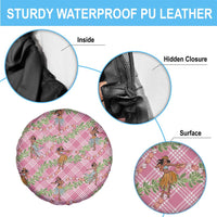 Lokelani Pink Palaka Hula Girls Seamless Hawaii Aloha Spare Tire Cover - Polynesian Pride