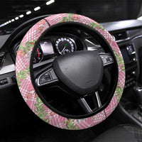 Lokelani Pink Palaka Hula Girls Seamless Hawaii Aloha Steering Wheel Cover - Polynesian Pride