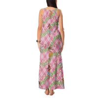 Lokelani Pink Palaka Hula Girls Seamless Hawaii Aloha Tank Maxi Dress - Polynesian Pride